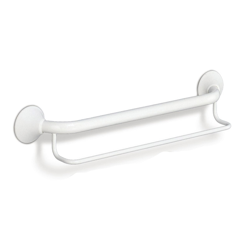 Barre d'appui et porte-serviette 60 cm, blanche